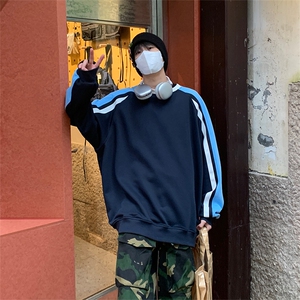 特P38二开无差价长袖百搭春秋圆领卫衣-HW3995 港风图片