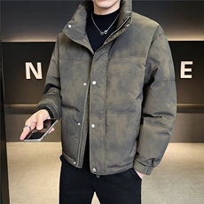 标90男休闲立领羽绒服图案面包服外套上衣A329-YR2553-P255，男装羽绒服，电商A329