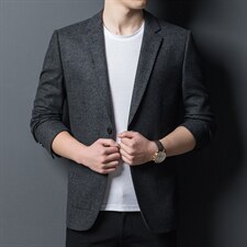 中年西服男士外套2023春秋季新款休闲宽松小西装商务上衣潮流男装，男装西服，电商B212（原钱塘6029）