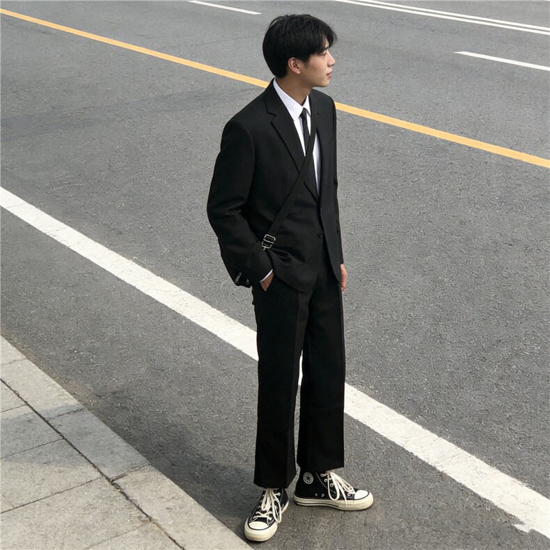 2026春季西裤男直筒宽松休闲九分裤西装裤高级垂坠感裤子YZ20-P35,男装西服套装,星座509