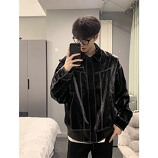 直播品质多结构复古皮衣潮牌假两件皮夹克X1213-DY2316-特P108，男装夹克，星座1213