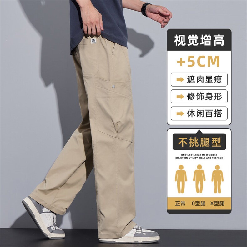 阔腿休闲裤男生春季直筒宽松运动长裤美式潮牌工装裤子Z9857-P50,男装休闲裤,星座509
