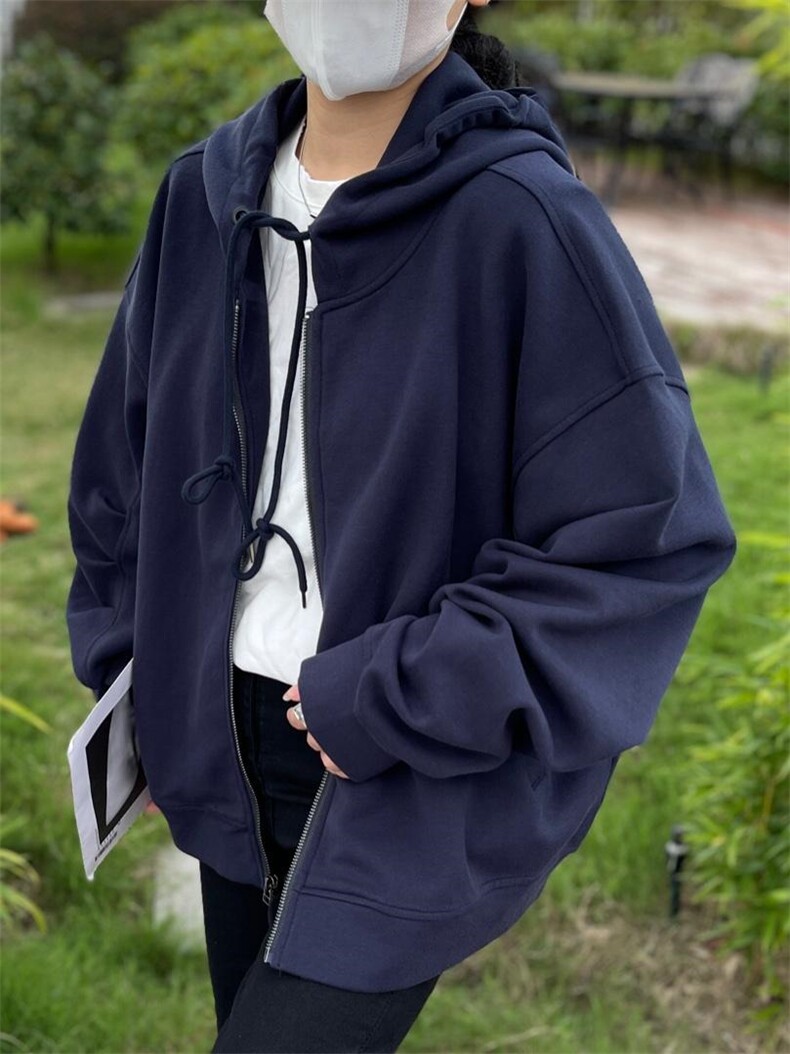 秋款新款带帽拉链卫衣，女装卫衣/绒衫，JIAN.Z 简.站