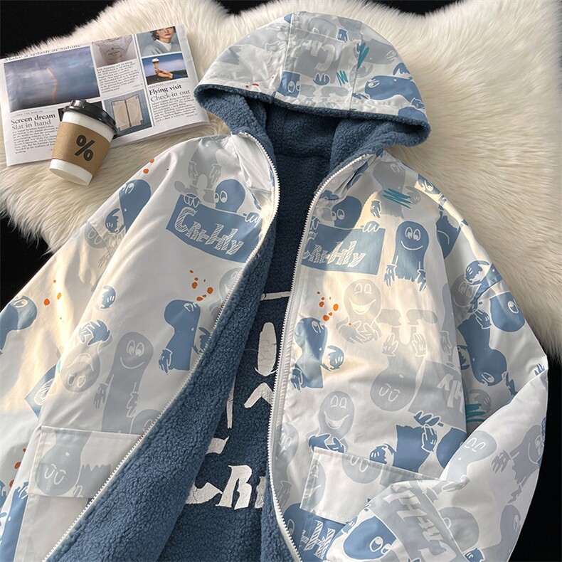 羊羔绒外套男冬季加绒加厚棉服羊羔毛毛绒棉衣XM88121-特批100,男装棉衣,电商A042