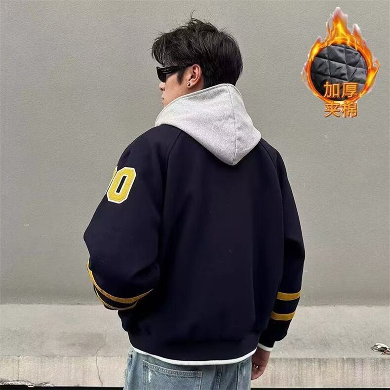 1506-1/GM440/P81新款夹棉棒球棉衣男女韩系休闲百搭棉服外套,男装棉衣,星座1506A