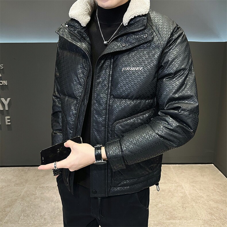 6625P1952025冬季新款PU皮羽绒服男士外套，男装羽绒服，星座414（原B263）