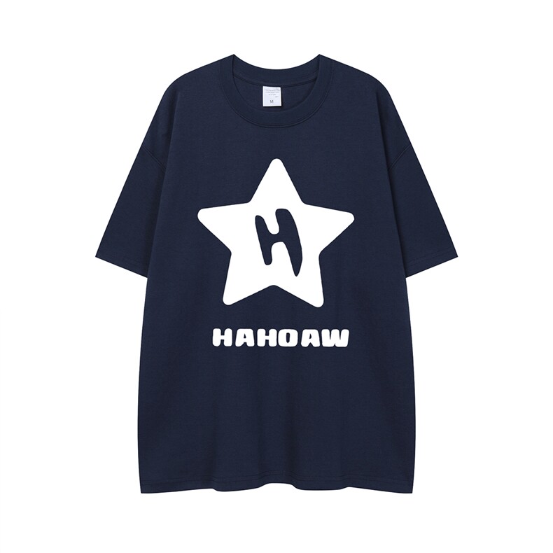 白底23新款夏季印花圆领纯棉时尚百搭潮流短袖T恤T1126P25控38,男装T恤,电商A247-1