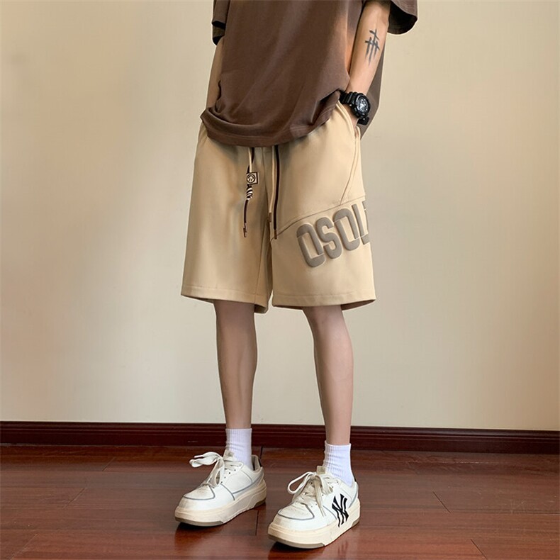 夏季新款男士短裤印花字母休闲裤流运动裤直筒A266-TYK23828-P22,男装休闲裤,电商A266