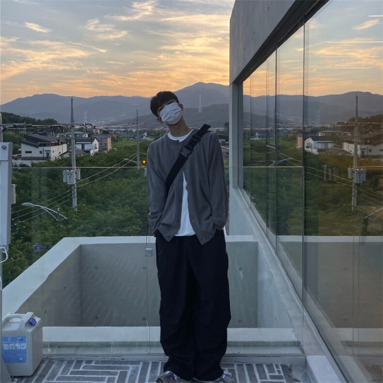 816B-KS01-P68高级感简约开衫针织衫外套中性韩ins,男装针织衫/毛衣,星座816B