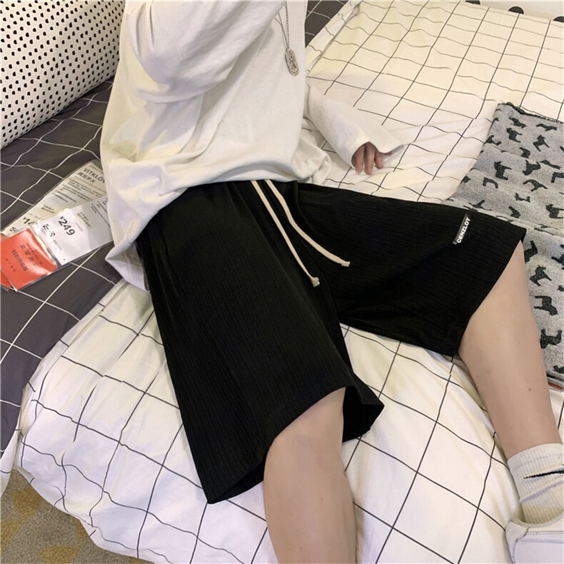 现货夏季潮流垂感运动百搭中裤港风休闲短裤男五分裤 K3177-P25图片