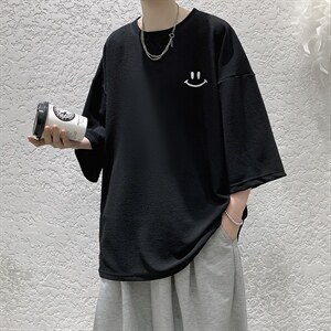 Q11204-P30 春夏季七分袖t恤男大码五分袖男短袖中袖   大皂风图片