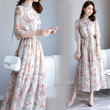 方领收腰连衣裙女夏季2025新款高腰显瘦a字短裙胖mm大码，女装连衣裙，木橙西子