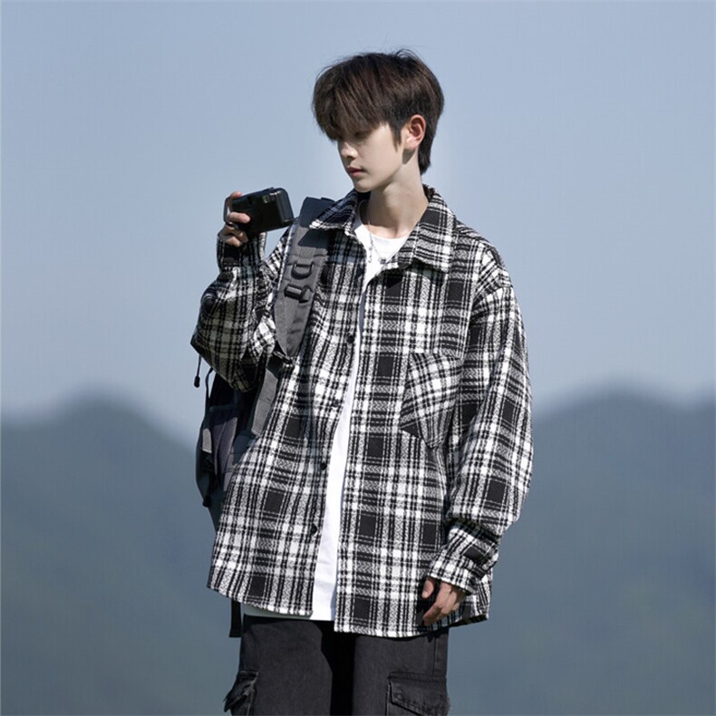 C777-P60M-6XL春季新款大码宽松小香风衬衫外套,男装衬衫,星座109