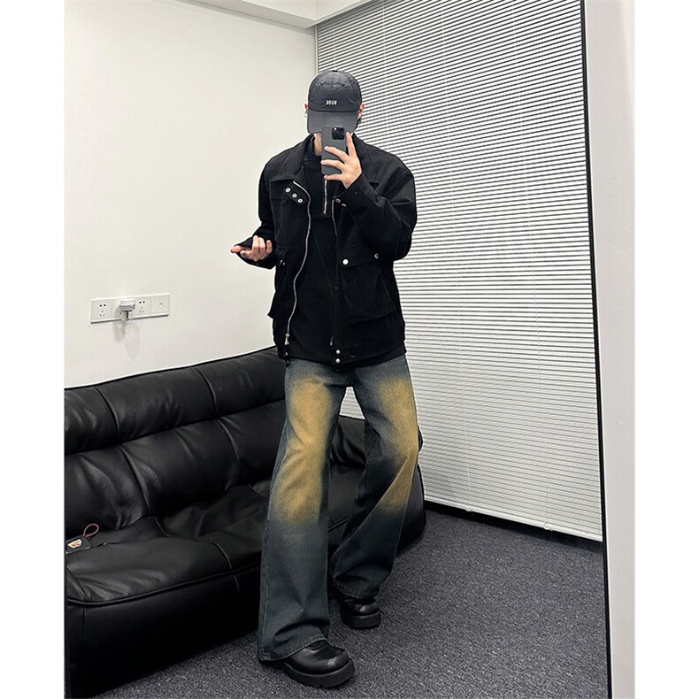 oversize裤子水洗蓝阔腿直筒牛仔裤杭州盗图必究！,男装牛仔裤,星座310A-4
