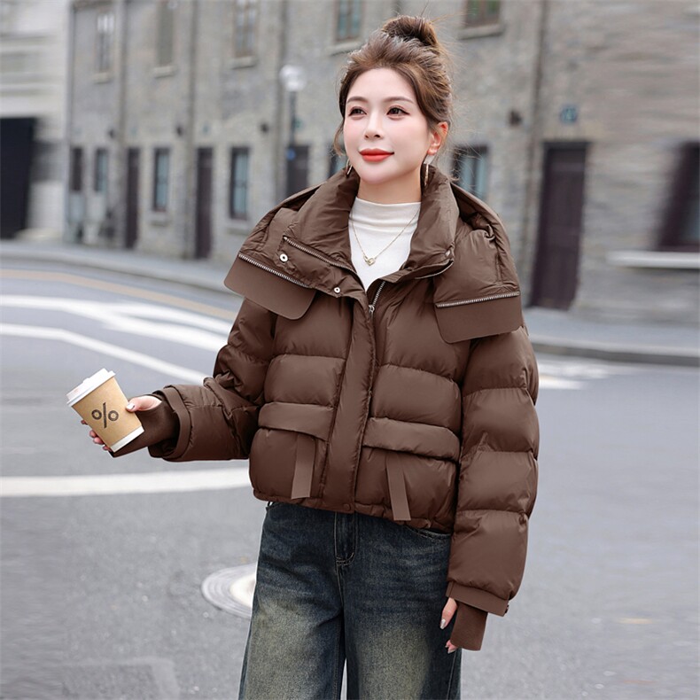 短款羽绒服女2025冬季新款韩版小个子超好看显白休闲连帽保暖外套,女装羽绒服,意芙