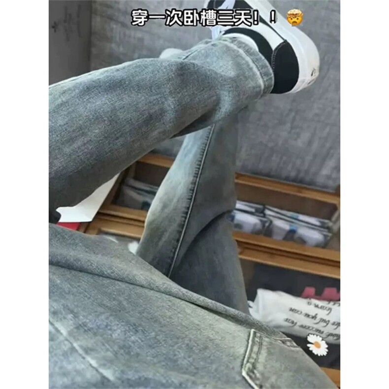 美式复古蓝直筒牛仔裤610A-1-YK001-P50,男装牛仔裤,星座610A-1