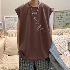 量大优供视频得物直播品质220克夏季纯棉背心无袖T恤WB185，男装T恤，电商A486