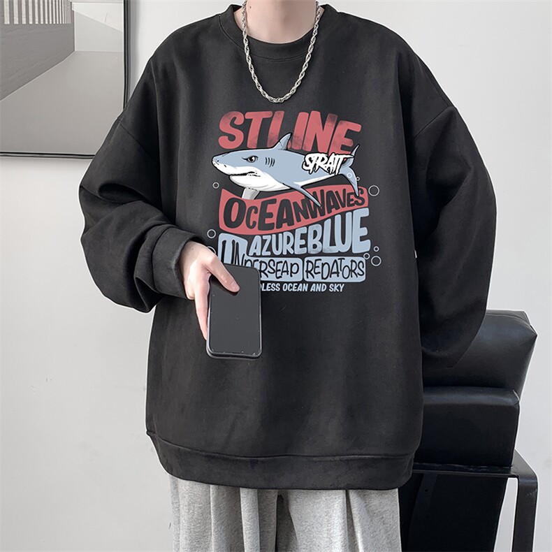 麂皮绒卫衣男大码重磅长袖t恤男JW81331-P35,男装卫衣,电商A040