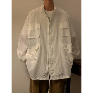 F1029/P45夏季户外工装薄款夹克男士衣服透气大码外套防晒服,主持人衣服搭配大全图片