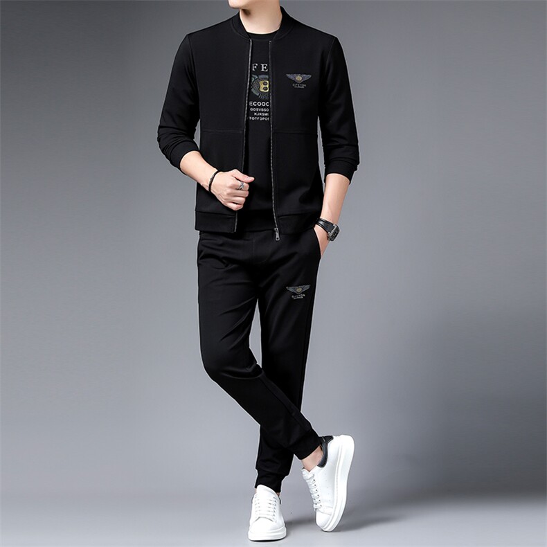 SA9601-3钱塘2020-2中青年男士百搭时尚休闲帅气卫衣套装P243,男装休闲套装,钱塘207-2
