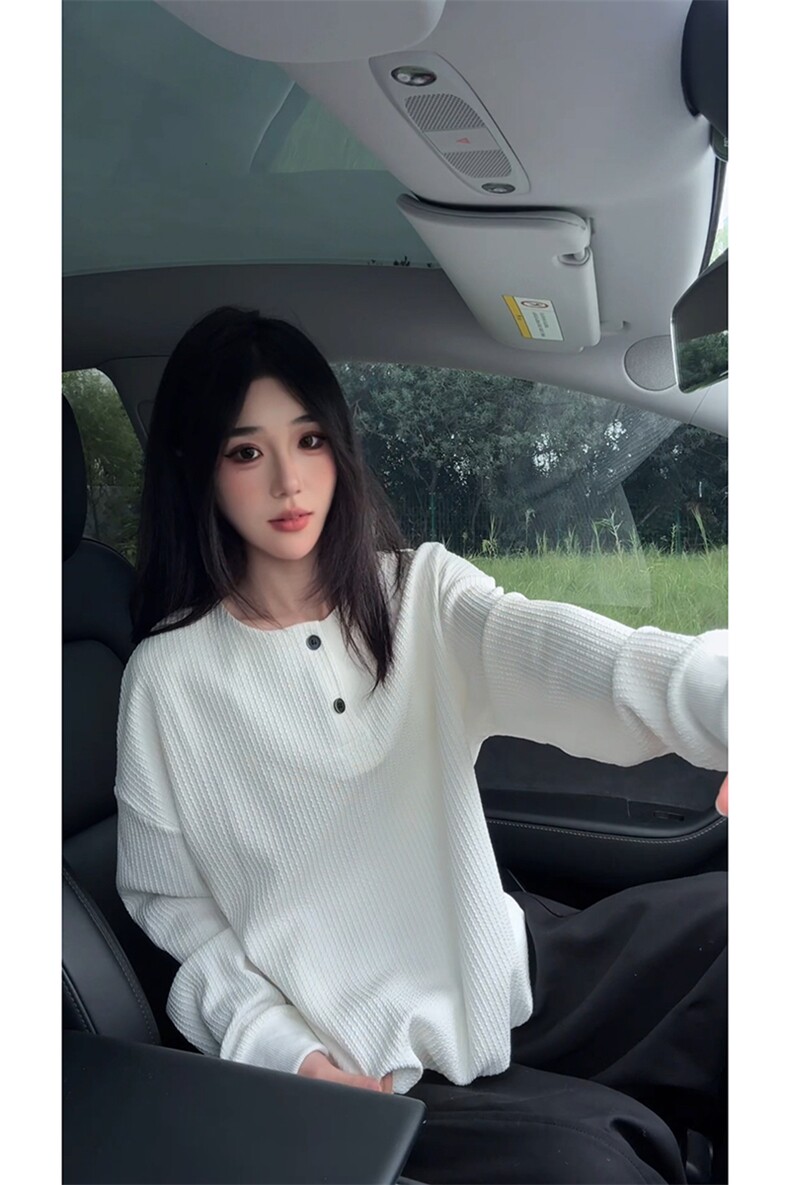 秋季新款2025现货美式休闲亨利领卫衣男高级感长袖T恤衫-A2208P35,男装T恤,电商B241