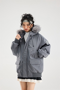 美式连帽大毛领冬季加绒加厚棉衣男士设计感棉服 HY2005-特P105图片