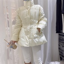 腰扣显瘦羽绒服【90白鸭绒】，女装羽绒服，郭郭家