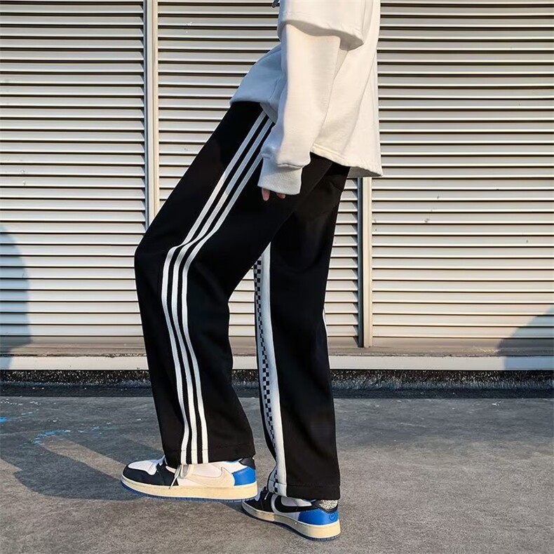美式西裤运动条纹休闲长裤男裤子高街iKL09P35,男装休闲裤,星座1116-2