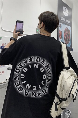 潮创意字母美式街头短袖T恤男夏季休闲宽松短袖A071-9012-P30,男装T恤,电商A071