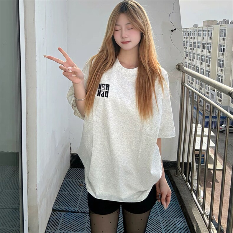 万针全刺绣工艺抖音得物高品质260克重磅纯棉双纱美式高街短袖T恤,男装T恤,电商A486-1