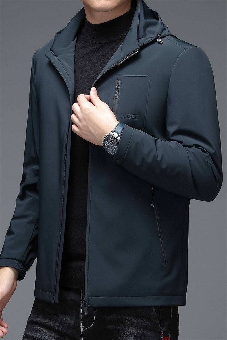 AN9808钱塘2020-3秋冬新款中年男士连帽休闲保暖羽绒服外套P194,男装羽绒服,钱塘207-3