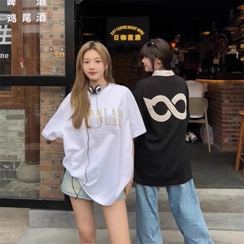 万针全刺绣工艺抖音得物高品质260克重磅纯棉双纱美式高街短袖T恤,男装T恤,电商A486