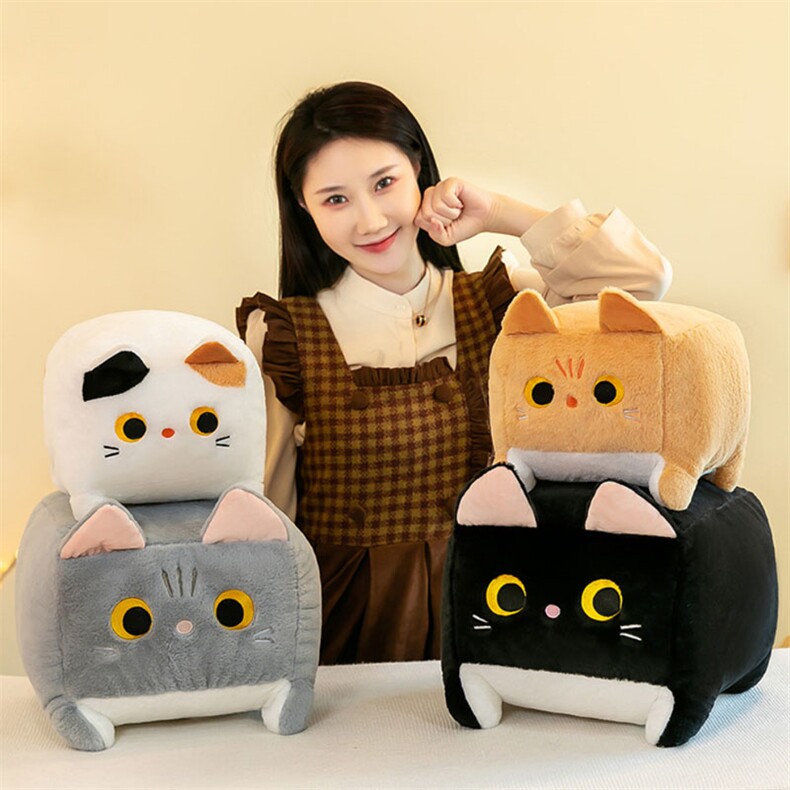 方块猫，赞乐毛绒玩具