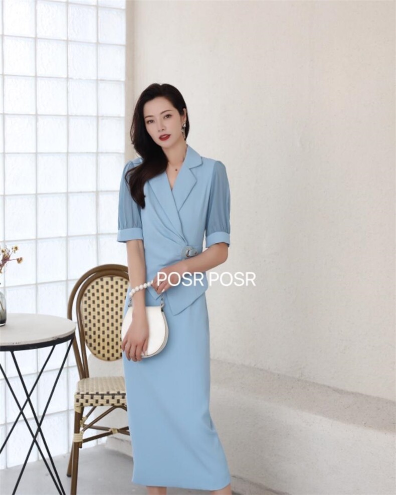 假两件连衣裙，女装连衣裙，珀莎