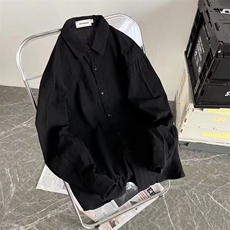 春秋衬衫男长袖港风日系休闲百搭潮流纯色宽松亚麻上衣潮，男装衬衫，星座218-1（原230）
