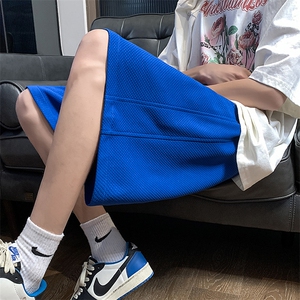 夏华夫格短裤男美式高街肌理感宽松休闲五分裤子XZ514-2-1527-P38图片