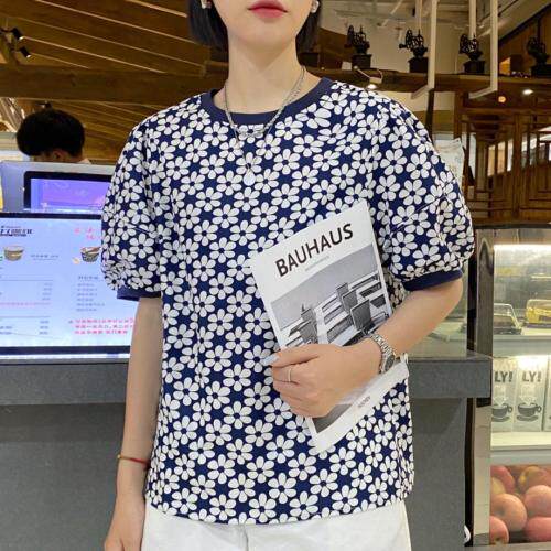 夏季新款花色套头上衣，女装，日の谷