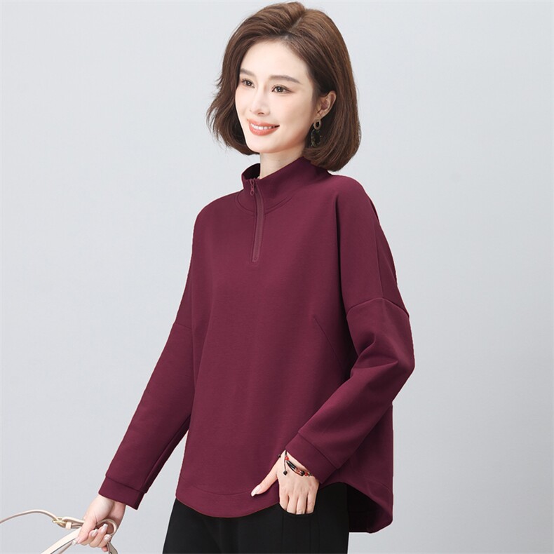 时尚休闲运动女2025春秋新款中年妈妈宽松显瘦减龄卫衣,女装卫衣/绒衫,璐依舞
