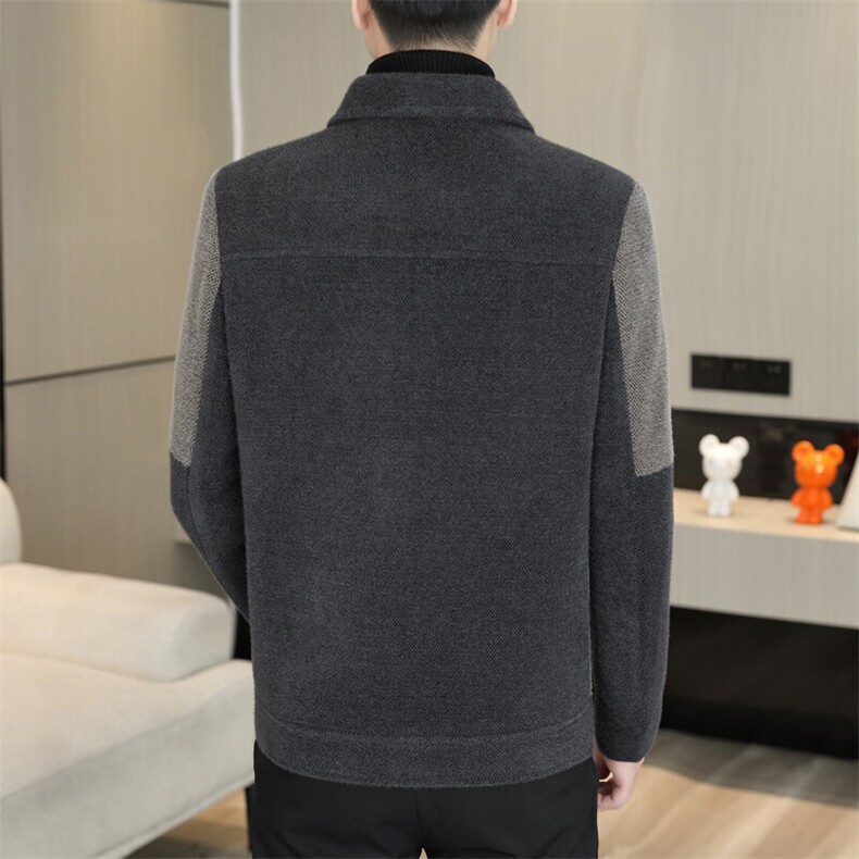 直播福利款男士商务休闲高品质拼接潮流翻领夹克外套上衣D75P125,男装夹克,电商B226-2（原B217-2）