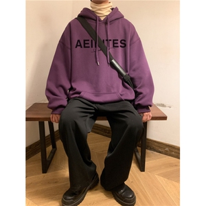 潮流宽松ins休闲男连帽卫衣 D325-WY2304-薄款P55 厚款P65图片