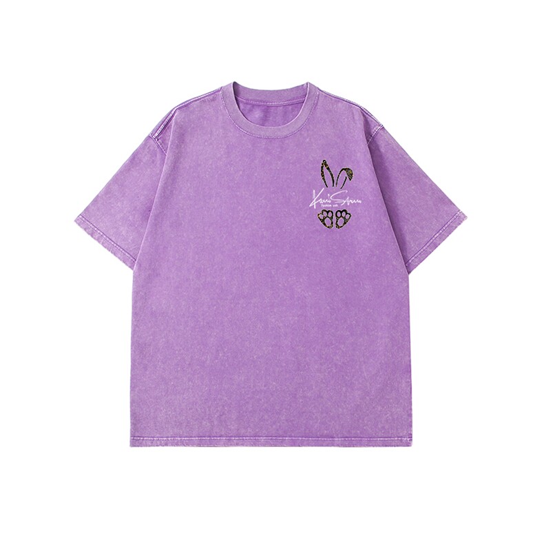 白底得物品质重磅纯蜡染水洗做旧美式纯色男女短袖T恤DT10-P38,男装T恤,星座301C-5