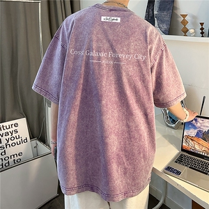 主推款T恤 重磅250克双纱水洗做旧T恤 纯棉二开短袖sx2310特P30图片