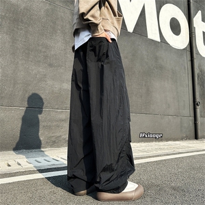 XZ616 春季重磅美式印花缉明线拼接打褶速干长裤 TY2026 P55控68图片
