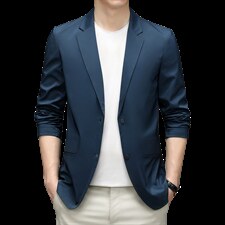 2023秋季新款爸爸西装外套男中老年商务休闲西服MNSAQ2016-P200图片