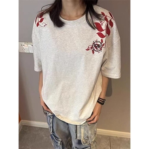 三色 原版前后刺绣纯棉短袖ZX0259-P35图片