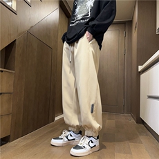 控价69潮流韩版纯色束简约脚休闲裤宽松大码长裤K80022P-35，男装休闲裤，电商A128