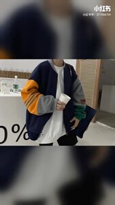 秋冬新款拼色外套图片