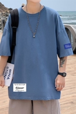 DX17062-P20纯棉短袖t恤男大码半袖打底衫宽松体恤衫港风，男装T恤，电商A040