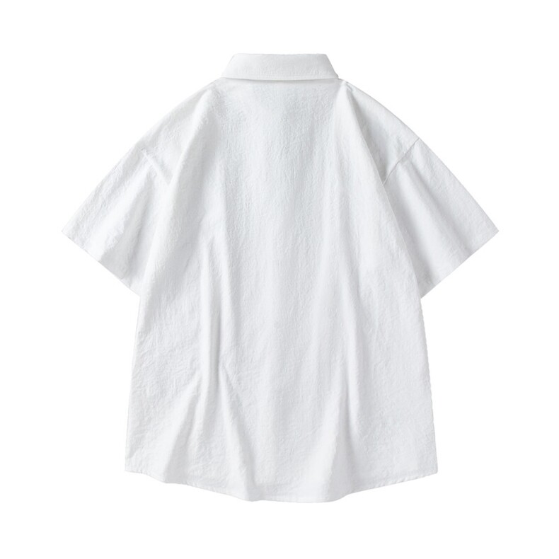 夏季纯色短袖衬衣男宽松落肩质感半袖衬衫A157B-CS4215-特P40,男装T恤,电商A157B