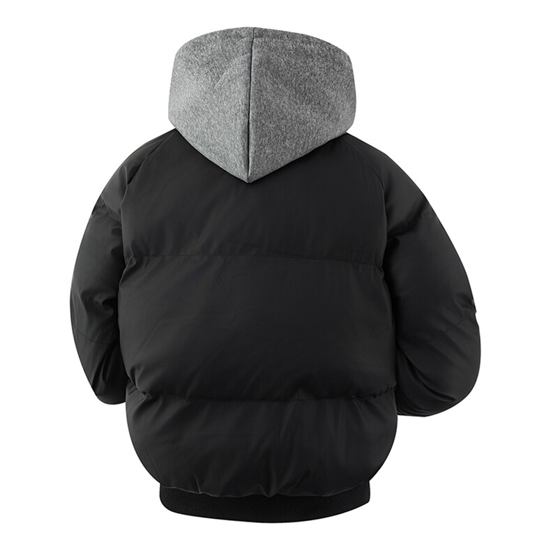 现货高品质重磅工艺美式高街假两件PU皮棉衣男女加厚棉服外套,男装棉衣,电商A486